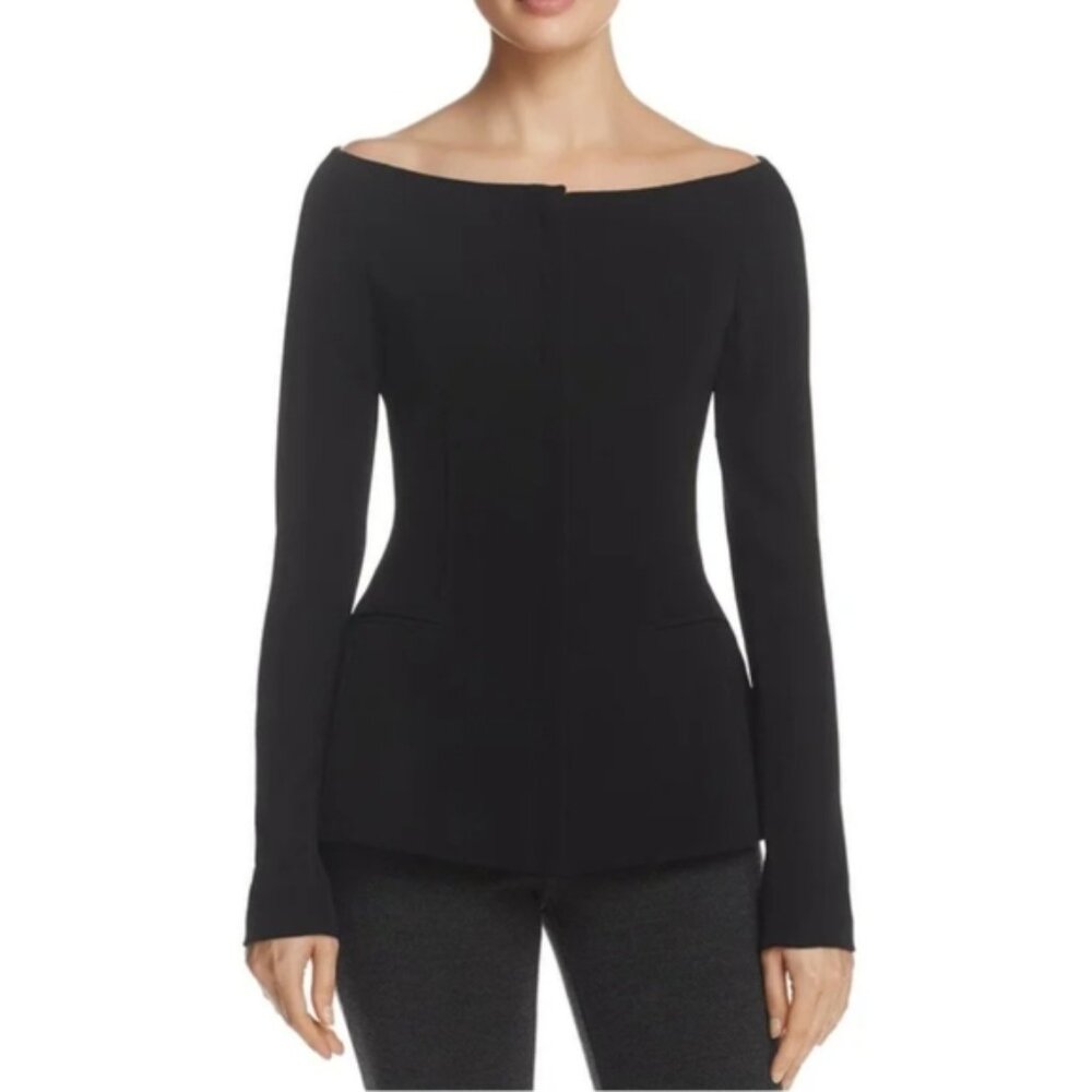 Theory Black Off The Shoulder Jacket, US 00